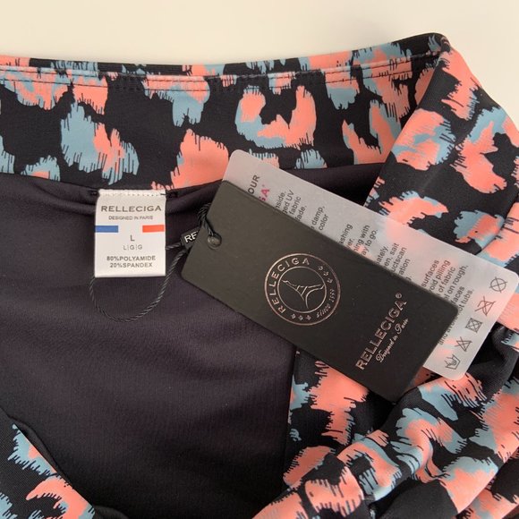 RELLECIGA Women's High Waisted Hipster Bikini Swimsuit Bottom Ruched Size L - Picture 5 of 13